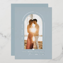 PixDezines DIY color Dusty Blue Arch Save Date