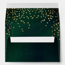 PixDezines Forest Green, Faux Dourado Confetti