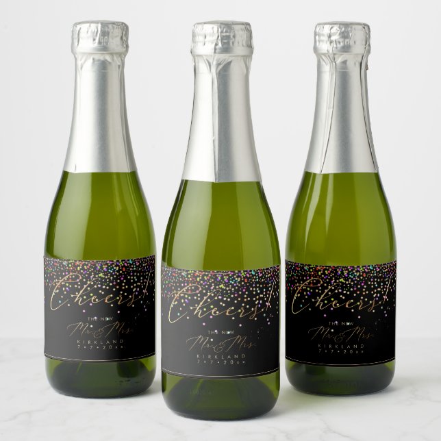PixDezines Gold Cheers Confetes Coloridos (Garrafas)