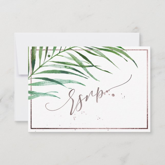 PixDezines Greenery Palm Fronds RSVP (Frente)