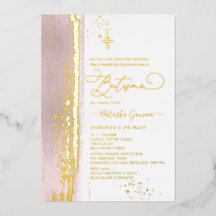 PixDezines H2 Rosa Empoeirada Batismo Real Dourado