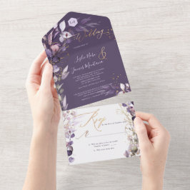 PixDezines H2 Roxo Rústico Eucalipto Roxo Dourado