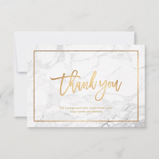 PixDezines MÁRMORE+OURO FALSO Flat Agradecimento (Frente)