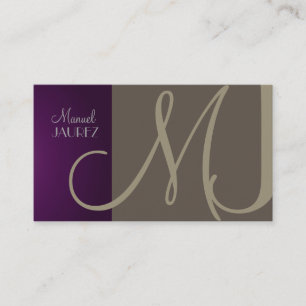 PixDezines Monograma Cartão de visita em cores ret