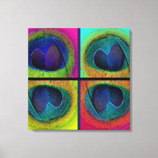 PixDezines Pavão Psicodélico, pop art no canvas