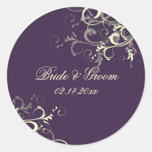 PixDezines Plum baunilha enxerga adesivos de casam