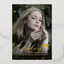 PixDezines Real Gold Foil Caligrafia Graduação