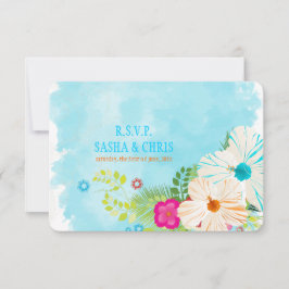 PixDezines rsvp azul+laranja hibisco