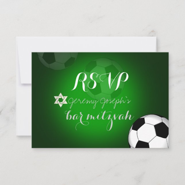 PixDezines rsvp Bar de futebol Mitzvah/cor DIY (Frente)