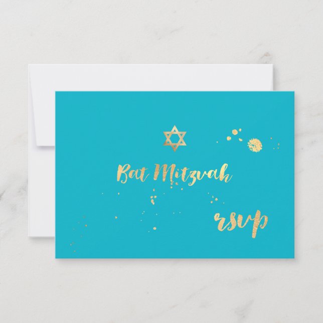 PixDezines rsvp bat mitzvah/encantado/DIY cor (Frente)