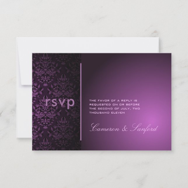 PixDezines RSVP Bijoux Damask/plum (Frente)