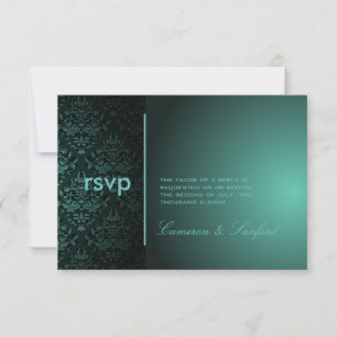 PixDezines RSVP Bijoux Damask/Teal Green