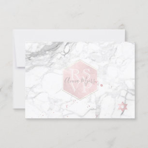 PixDezines RSVP Blush Pink Honeycomb Mitzvah ✡