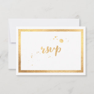 PixDezines RSVP Clássico Faux Dourado/DIY Cor