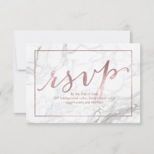 PixDezines RSVP Dazzled/Faux Rosa Dourado/Marble