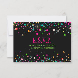 PixDezines Rsvp encanado/speck de neon/Soário de i