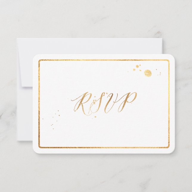 PixDezines RSVP Faux Gold Foil/DIY Color (Frente)