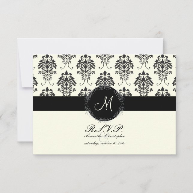 PixDezines rsvp Florentius Damask | cor DIY (Frente)