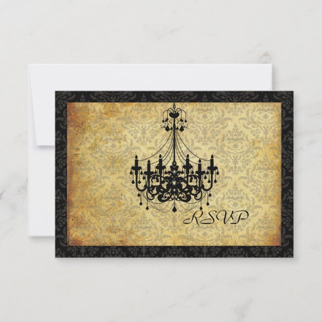PixDezines rsvp Lustre antigo + damasco (Frente)