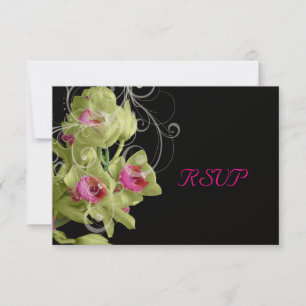 PixDezines rsvp Orquídea Verde/fundo DIY