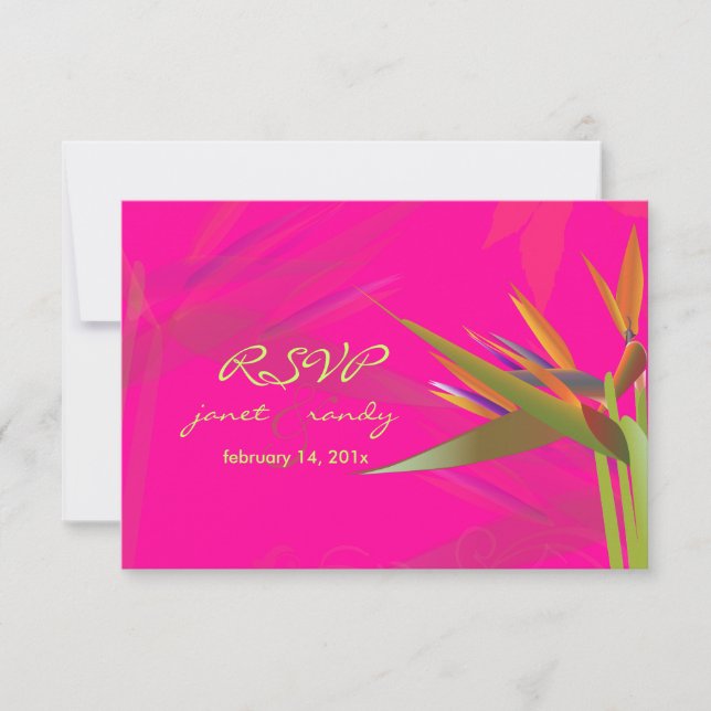 PixDezines rsvp Pássaro de Paraíso/cor DIY (Frente)