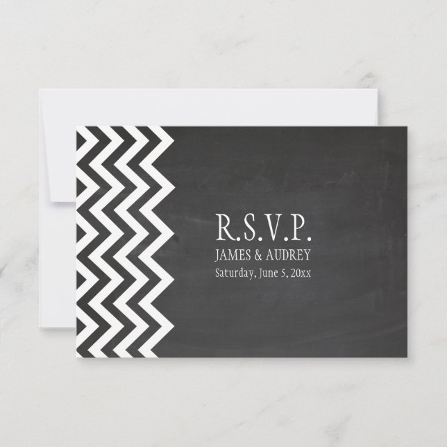 PixDezines rsvp quadro-negro+chevron (Frente)