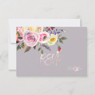 PixDezines RSVP Rosas Aquarela Bat Mitzvah ✡