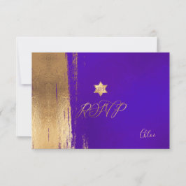 PixDezines RSVP Violet Purple Mitzvah ✡