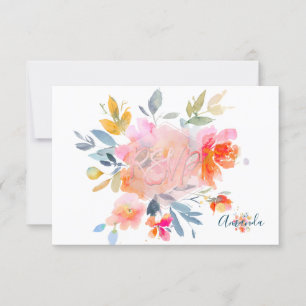 PixDezines RSVP Watercolor Flowers Bat Mitzvah ✡