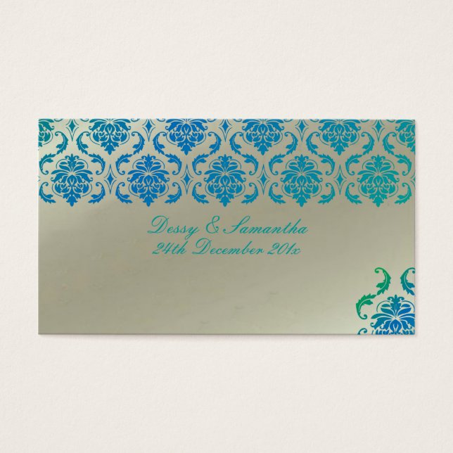 PixDezines Vendome Damask/favores de casamento (Frente)