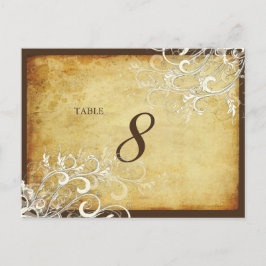 PixDezines vintage creme espirra cartões de mesa