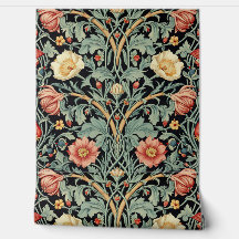 PixDezines Vintage William Morris Floral Laranja