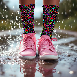 Pixel Checkered Pattern Abstrato Geeky Colorful