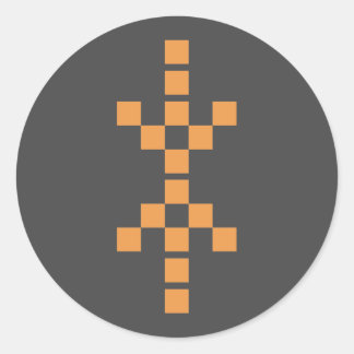 Pixel Mão do adesivo Eris (laranja)