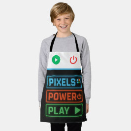 Pixels Power Play Gamer Avental – Estilo Divertido