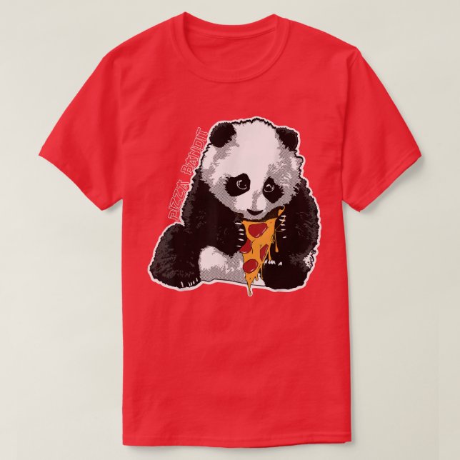 Pizza Bandit Panda T-Shirt (Frente do Design)