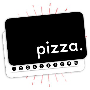 pizza. cartão punch de fidelidade