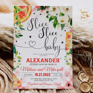 Pizza CHURRASCO convite de Chá de fraldas Fatia Fa