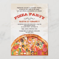 Pizza Com Convite De Toppings