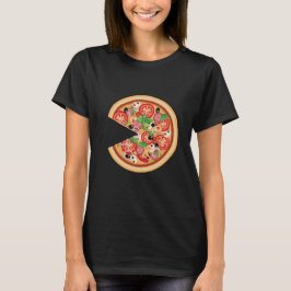 Pizza com o t-shirt de harmonização dos casais da