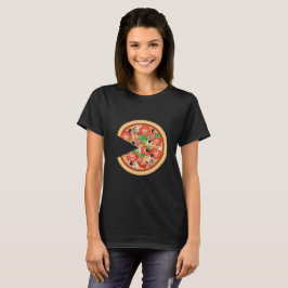 Pizza com o t-shirt de harmonização dos casais da