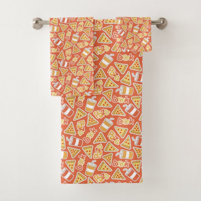 Pizza Conjunto de toalhas de padrão (Insitu)