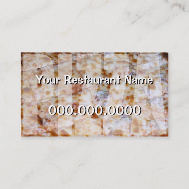 Pizza Coupon e Cartão de visita (Frente)