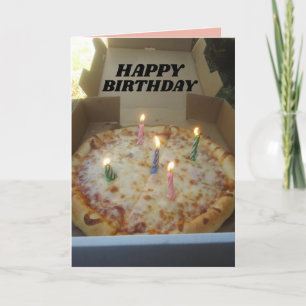 PIZZA DE ANIVERSÁRIO COM CARTÃO DE GANCHO DE CANDE