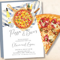 Pizza e Convite para Festas de noivado