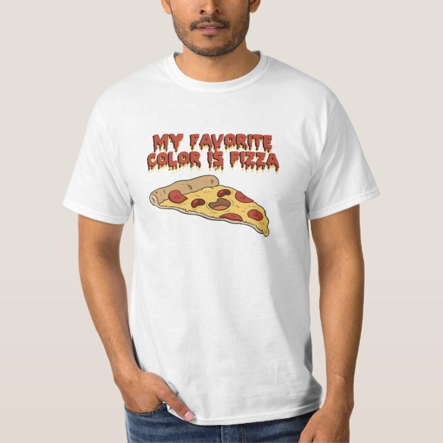 Pizza É Minha Camisa De Cor Favorita (Frente)