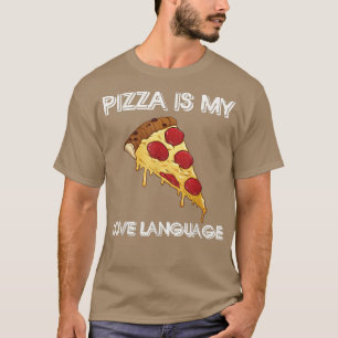 Pizza é minha camisa de língua de amor amantes de