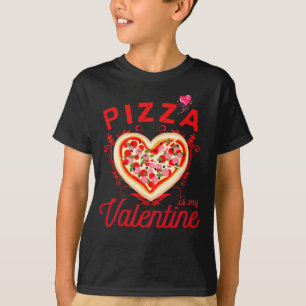 Pizza É Minha Camiseta Dia de os namorados Engra