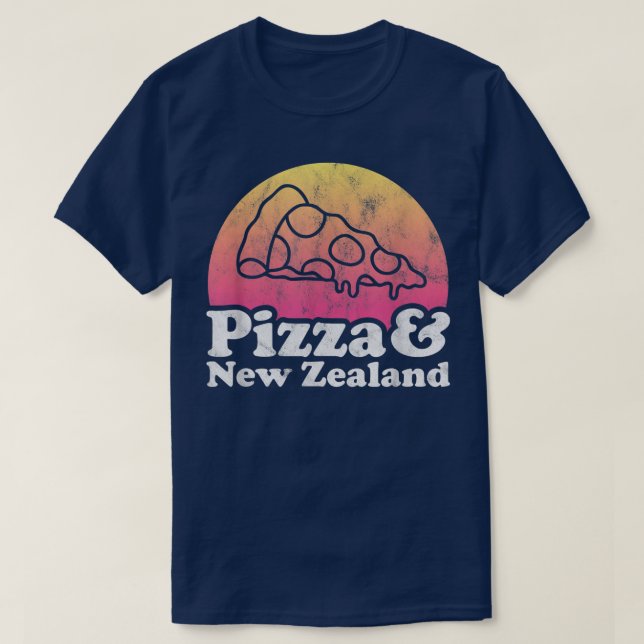 Pizza e T-Shirt Nova Zelândia (Frente do Design)