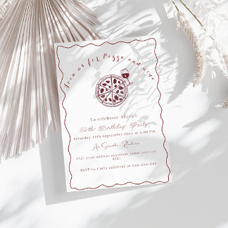 Pizza Elegante e convite para o aniversário do vin